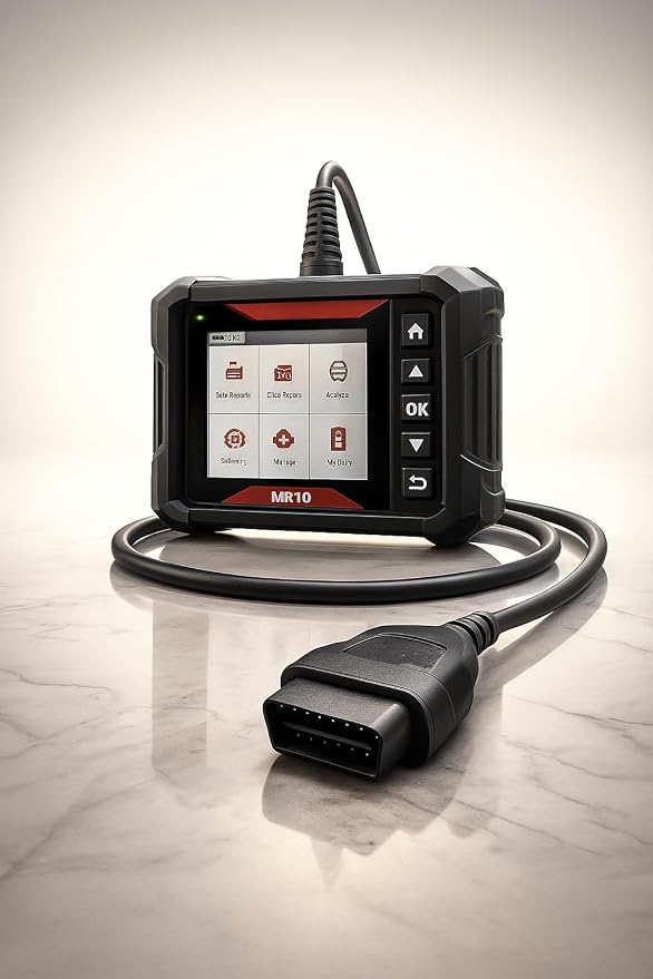 New! MR10 2.8 in Screen OBD2 Code Reader w/Live Data, ABS & Oil/Battery Reset, Wireless App Integration, Vehicle History & Recall Alerts — Compatible with Maddox Models for 1996+ OBD2 Cars & Hybrids