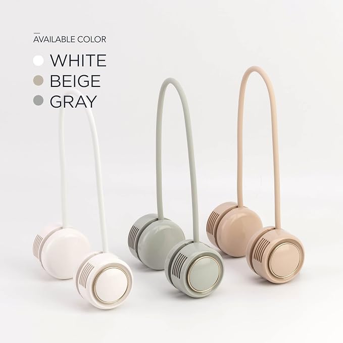 Dansoon Bladeless Neckband Rechargeable Portable Fan - Curling Beige