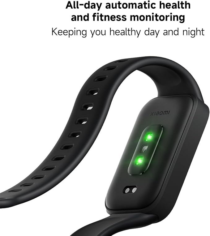 XIAOMI Smart Band 9 Active Global Version, 1.47'' 60Hz Display, 18-Day Battery, 5ATM Waterproof Fitness Tracker with All-Day Health Monitor, 50 Sports Modes (Black)