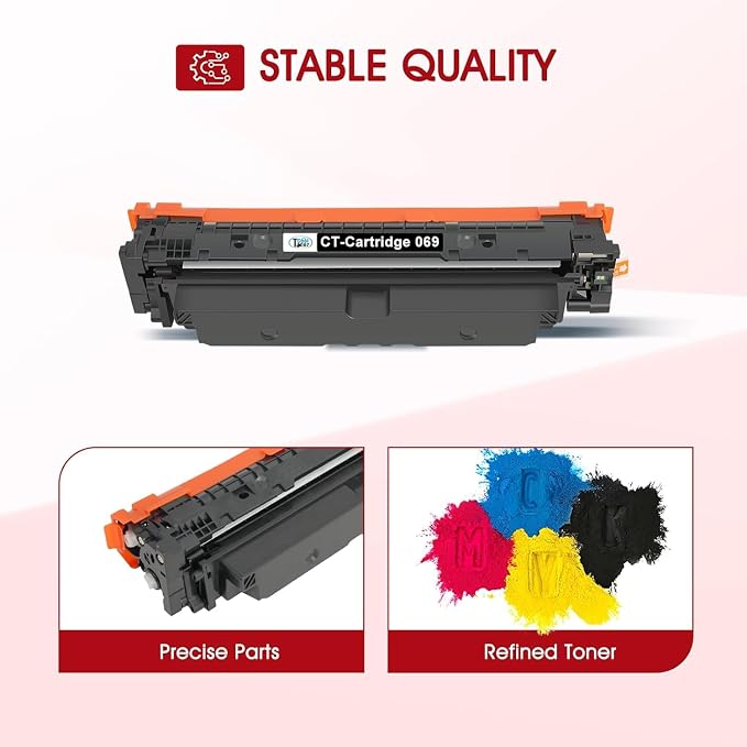 069 Toner Cartridge Set 069H MF753Cdw Compatible for Canon 069 for Canon imageCLASS MF750C LBP674C MF 753Cdw MF751Cdw MF752Cdw LBP674Cdw LBP674Cx LBP673Cdw Series Printer (B/C/Y/M, 4 Pack)