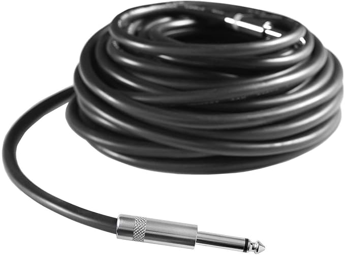 2Pcs 100 Feet Professional Speaker Cables, Pair 100 ft 12 Gauge 1/4 Inch Male Audio Amplifier Connection Heavy Duty Cord Wire