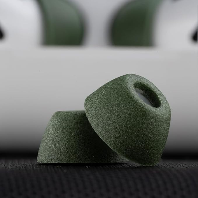 Comply TrueGrip MAX | Premium Memory Foam Replacement Earbud Tips for Apple AirPods Pro 1 & 2 | Long Lasting Comfort, MAX Durability, Secure Fit, Superior Noise Isolation| Green (Large) (3 Pairs)