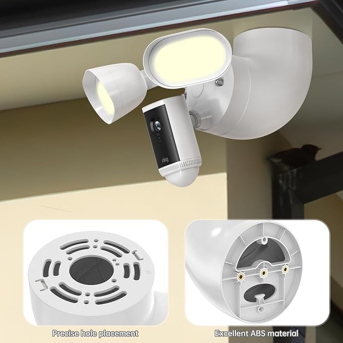 EDUP Love® Ring Camera Eave Mount for Ring Floodlight Cam Wired Plus/Pro | Fits for Ring Floodlight Cam Wired Pro & Ring Floodlight Cam Wired Plus & Blink Wired Floodlight Camera, White