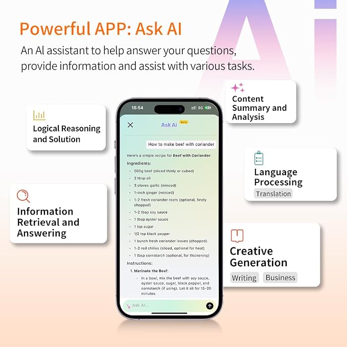 Ultra Slim 64GB AI Notes Voice Recorder w/Case, AI Smart Digital Voice Recorder, Transcribe & Summarize with App, Audio Recording Magnetic for Meetings, Calls.Chat GPT-40 Technology (Titanium Gray)