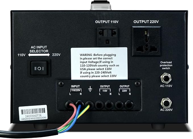 Step Down/Up Transformer 220v to 110v, 5000W Voltage Converter 110 to 220 Heavy Duty Power Transformer