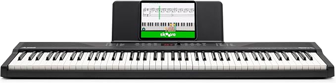 Alesis 88 Key Keyboard Piano with 480 Sounds, Speakers, USB MIDI, Carry-Bag, Stand, Headphones, Pedal and Piano Lessons for Beginners