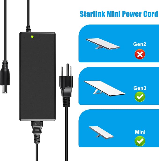 48V Power Supply/Starlink Gen3 Power Supply, Compatible with Starlink Gen3 and Mini Power Supplies
