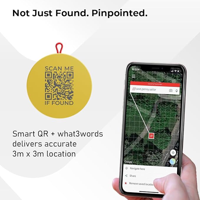 ROAM SMART TRACKER - Bluetooth Tracker & Item Locator for Keys, Luggage, Kid & Pet Gear, (iOS, Android), No App or Subscription, Fast Setup, Waterproof | 1-Pack, Yellow