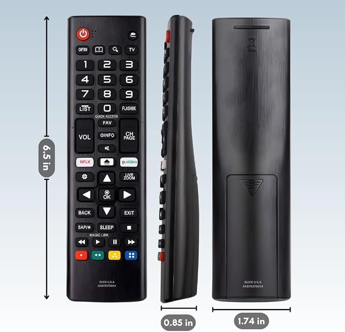 2 Pack AKB75375604 LG TV Remote Control Replacement for Smart TV - Easy Setup Remote, Streaming Shortcuts - Works with LG 4K, UHD, LED, OLED Smart HDTV Models (AKB75095307 AKB74915305 AKB76040302)