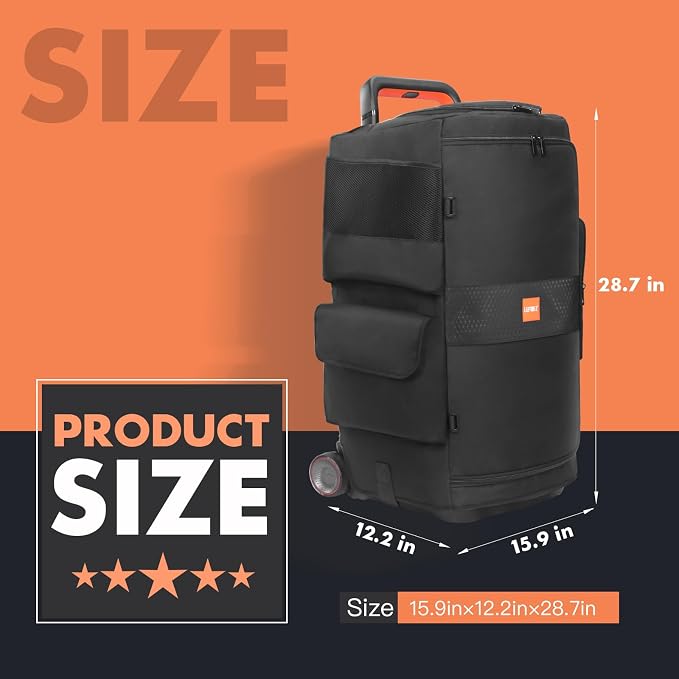 LEFOR·Z Speaker Case Compatible with JBL PartyBox 520,Bottomless Speaker Dust Cover Storage Bag Fits for JBL PartyBox 520 for Outdoor Travel,Portable Cover Only(Without Wheels and Pull Rod)