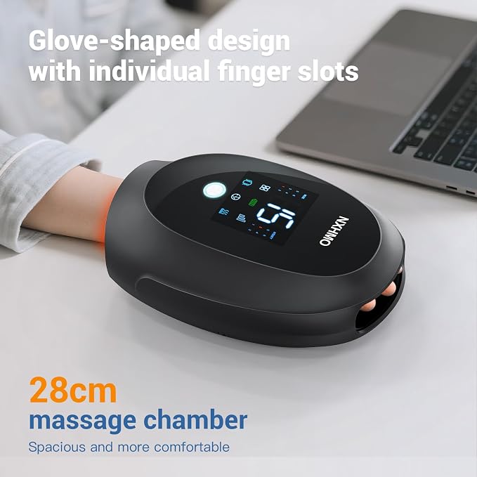 Hand Massager with Heat and Compression,Hand & Wrist Massager for Arthritis and Carpal Tunnel Pain Relief