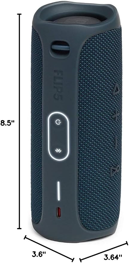 JBL Flip 5 Portable Bluetooth Speaker - Ocean Blue (JBLFLIP5BLUAM) (Renewed)