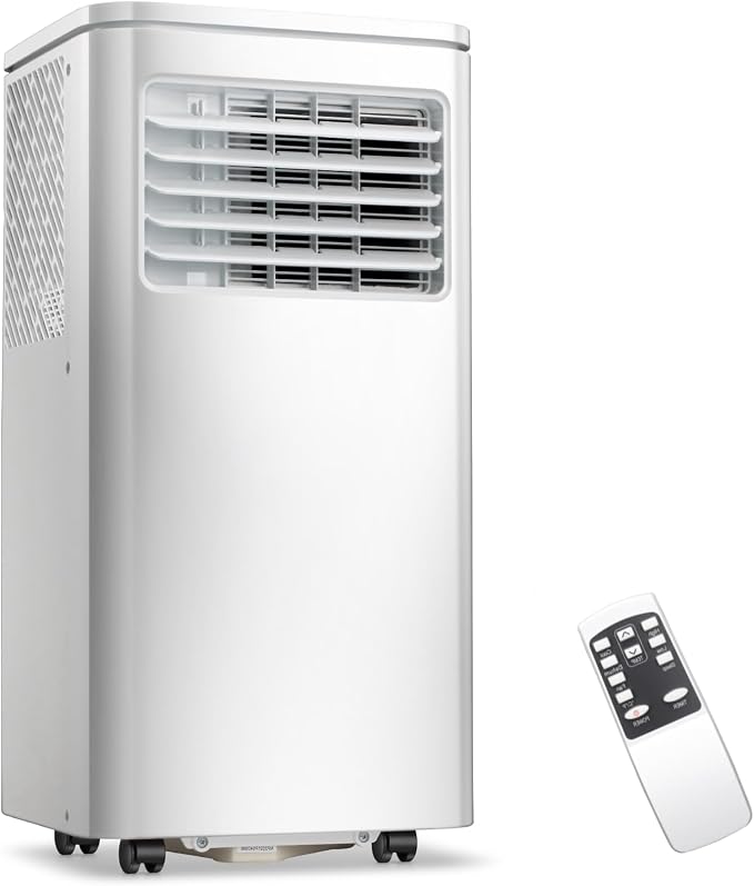 Electactic Portable AC Units 10100 BTU, 4-in-1 Indoor Air Conditioner with Built-in Dehumidifier & Fan, Quiet Portable Air Conditioner for Home up to 450 Sq.Ft., 24-Hour Timer & Remote Control