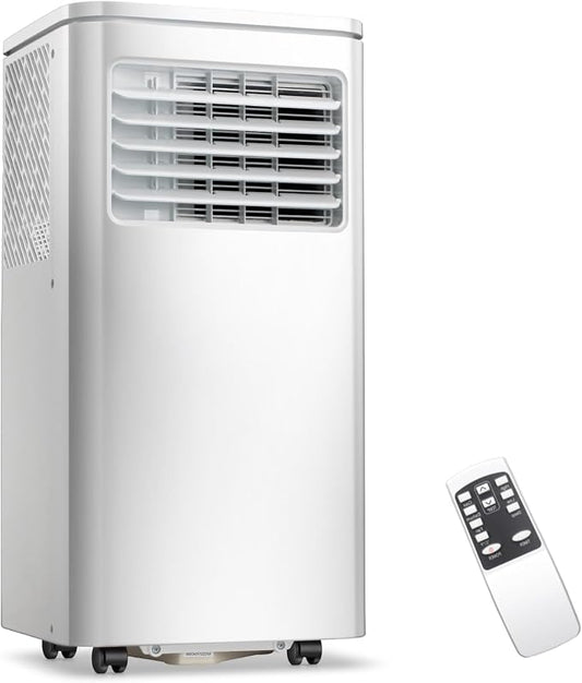 Electactic Portable AC Units 10100 BTU, 4-in-1 Indoor Air Conditioner with Built-in Dehumidifier & Fan, Quiet Portable Air Conditioner for Home up to 450 Sq.Ft., 24-Hour Timer & Remote Control
