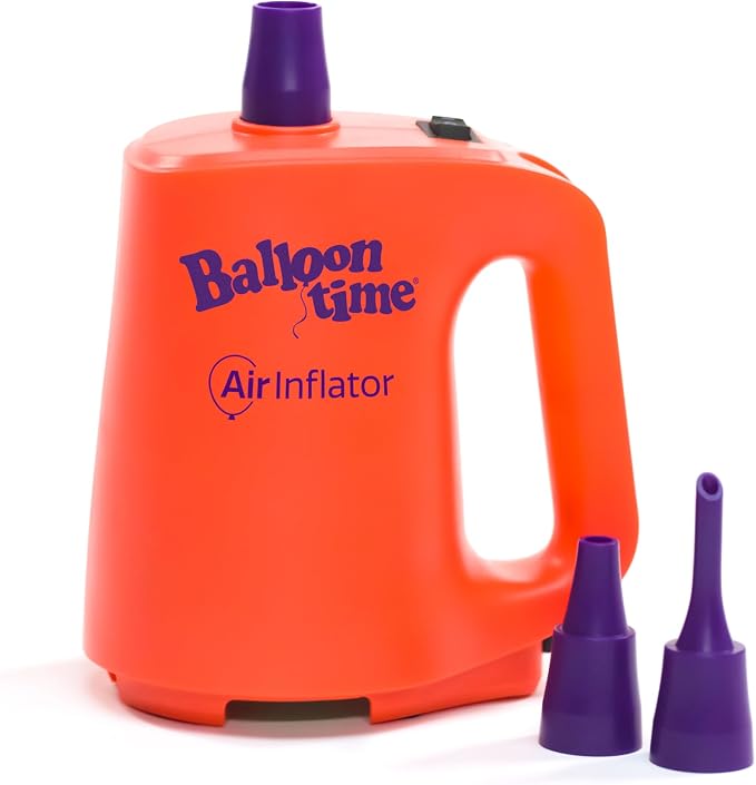 Balloon Time Electric Air Inflator and Deflator - Powerful Portable Electric Air Pump for Balloons, Balloon Arch, Party Decorations, Inflatables, and Air Mattresses