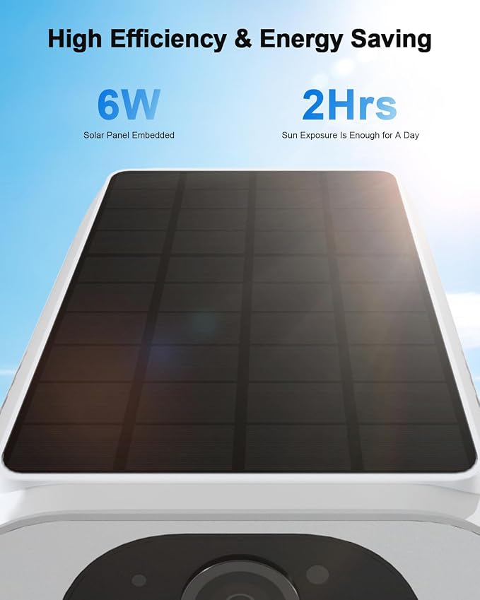 ANRAN 2K Solar Security Cameras Wireless Outdoor & 5MP Solar Security Camera Outdoor, Wireless Battery Powered WiFi Camera for Home