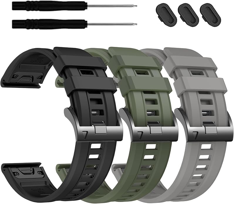 EZMVZKU 26mm Easyfit Straps for Garmin Fenix 8 AMOLED/8 Pro 51mm/7X/7XPro Sapphire Solar Watchands Replacement for Fenix 6X/6X Pro/5X/5X Plus/Enduro 3/2/Quatix 8/epix Pro/Descent Mk3i/Tactix 8 51mm