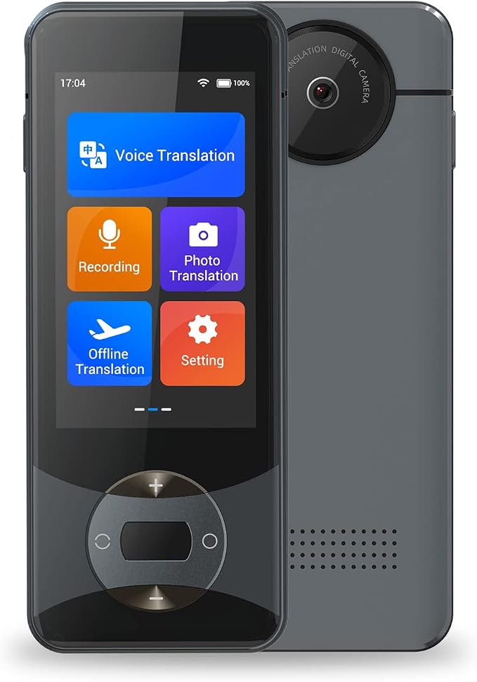 Anfier Language Translator Device 144 Languages AI Voice Translator W10 with 3.0 inch Touchscreen Image Translation Support Instant Two Way Translation for Travel Business