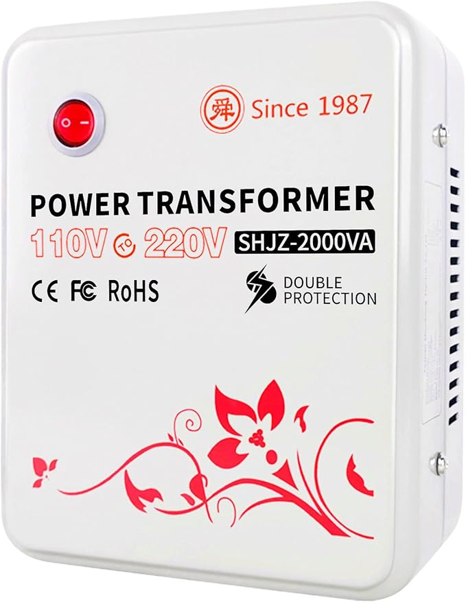 SUNSHUN Step Up Transformer, 110v to 220v Converter 2000W, Step Up Voltage Converter for 220v-240v Europen, Asian Appliances Used in US, Canada, Mexico