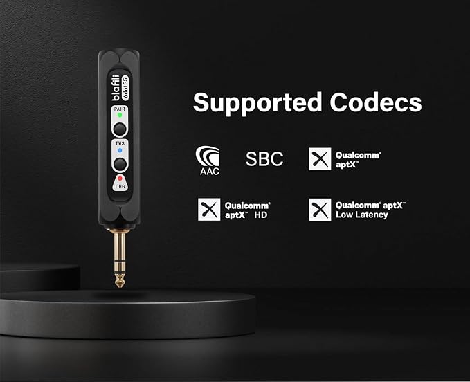 6dot35 Bluetooth Receiver with 1/4" TRS Output for Mixers | Receiver only, not a Bluetooth transmitter, aptX HD, TWS pairing, for PA systems and amps