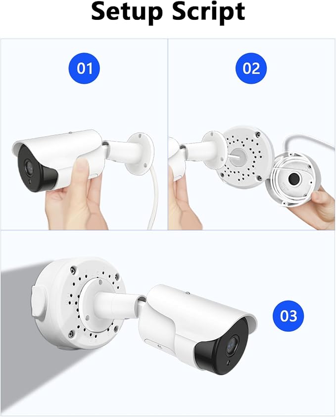 【Only Compatible with Bullet Cameras】 Universal Bullet Security Camera Mount Bracket Hide Cable, Metal Electric Enclosure, Waterproof Outdoor Camera Cover, Base Junction Box for CCTV Cams (1 Pack)