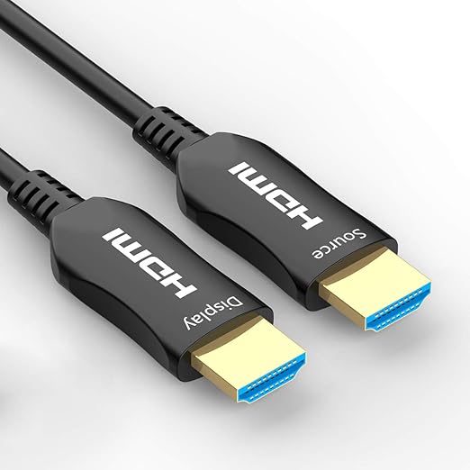 Fiber HDMI Cable 50ft 4K 60Hz, Fiber Optic HDMI Cable 2.0b HDR10, ARC, HDCP2.2, 3D, 18Gbps Subsampling 4:4:4/4:2:2/4:2:0 Slim and Flexible HDMI Fiber Optic Cable
