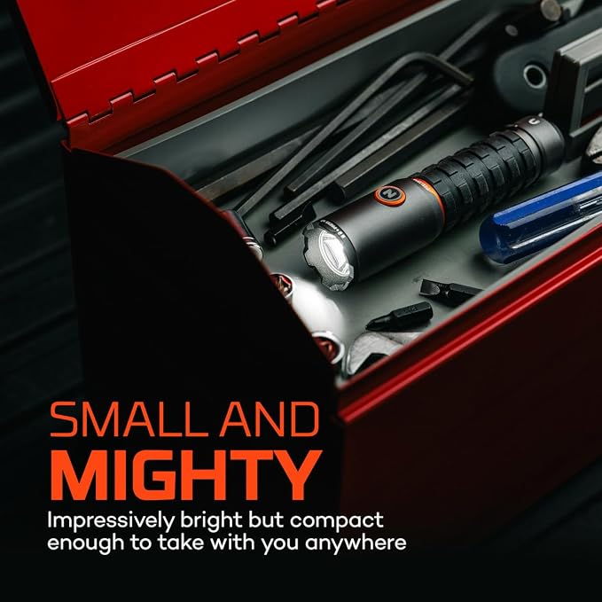 NEBO Torchy 3K Rechargeable Pocket Flashlight | 3000 Lumen Rechargeable & Portable Pocket Light with Clip, 5 LED Light Modes, Magnetic Base for Hands Free Use, Water & Impact Resistant