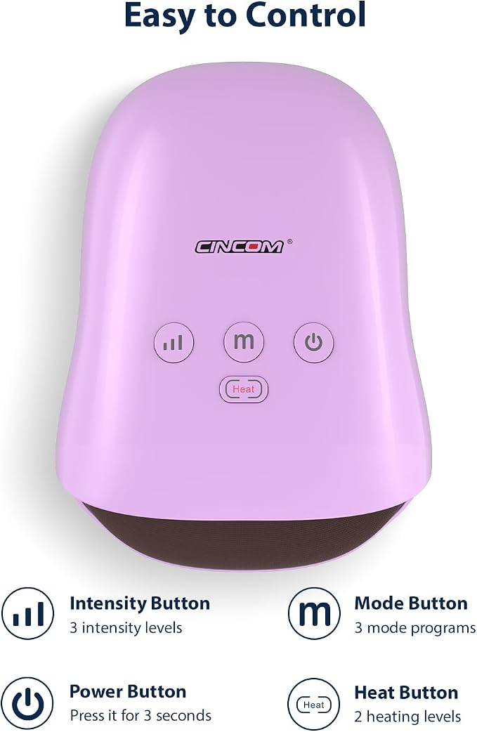 CINCOM Hand Massager - Cordless Hand Massager with Heat and Compression for Arthritis and Carpal Tunnel