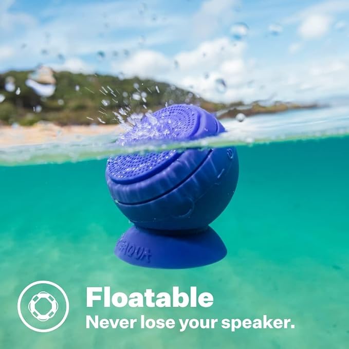 Speaqua – Bluetooth Speaker-Waterproof, Durable w/Built-in Storage (2,000 Songs) - Dual Wireless Speaker Pairing – Portable Bluetooth Speaker - Barnacle Pro 2.0 - Pelagic Blue