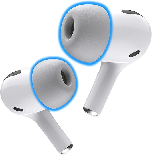 Foam Masters Memory Foam Ear Tips for AirPods Pro 3rd Gen (2025) Only | Comfortable | Secure | Better Noise Cancellation | Version 3.0 Replacement Buds (Large - 3 Pairs, Gray)