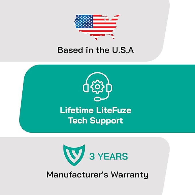 LiteFuze 1000 Watt Voltage Converter Transformer Step Up/Down - 110v to 220v / 220v to 110v Power Converter - Fully USA Grounded Cord - Universal Outlet Socket, 2x US Outlets - CE Certified