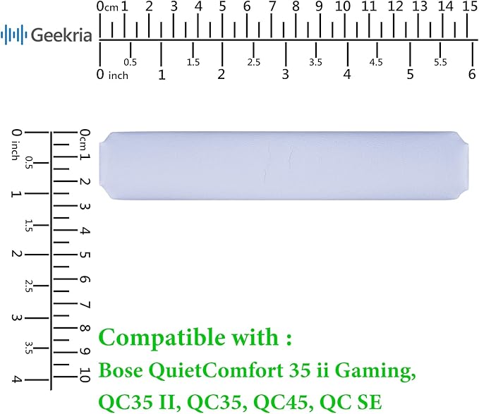 Geekria Headband Pad Compatible with Bose QuietComfort 35 ii Gaming, QC35II/ QC35/ QC45/ QCSE Headphones Replacement Band Repair Part (Light Blue)