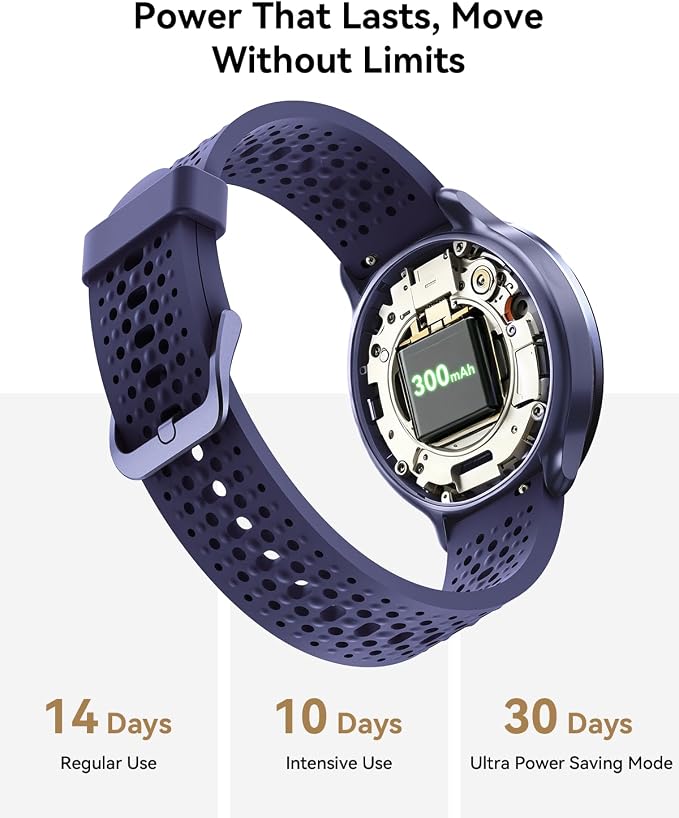 Quican Smart Watch for Women & Men, Compatible with iPhone & Android | Fitness Tracker with Bluetooth Calling, AMOLED Display, Heart Rate & Sleep Tracking, 2 Bands, Perfect Smart Gift