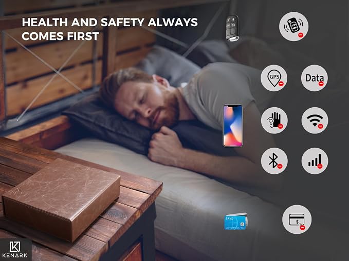 KK7 PLUS Faraday Box for Key Fobs, Signal Shielding Storage, Key cases | KENARK • Signal Shielding • Magnetic Closure • Modern Storage Design • Home & Office Use