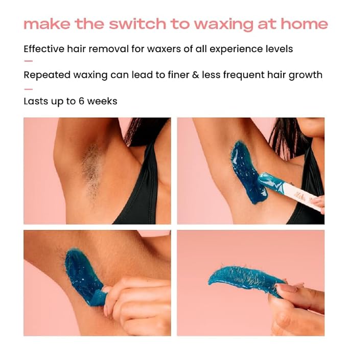 KoluaWax Premium Waxing Kit for Women - Beginner Friendly - Complete Wax Kit that includes 14oz of Wax Beads, Applicator, Pre and Post Care, Suitable for Sensitive Skin (White)