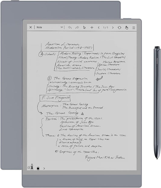 Huion Ink EB1011 E Ink Tablet 10.3" Digital Notebook with Dual Front Light Full- Laminated Anti-Glare Glass Battery-Free Pen 8192 Pressure Handwritten-to-Text for Reading, Writing & Note-Taking