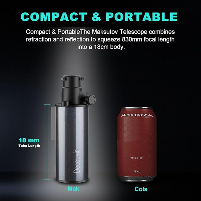 Maksutov-Cassegrain Telescopes for Adults Astronomy, 60mm Aperture 830mm Catadioptric Compound Telescope