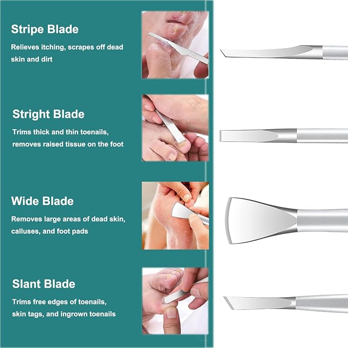 Ingrown Toenail Removal Kit Pedicure Tools for Feet Professional Knife Set Stainless Steel Ingrown Toenail Treatment Calloused Feet Remover Tool (7 Pcs Set)