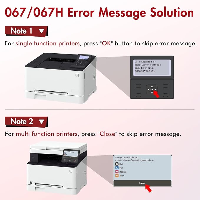 067H 067 Toner Cartridge Set MF654CDW MF656CDW Compatible for Canon 067 067H Color ImageCLASS MF650C LBP632CDW MF655CDW MF653CDW LBP633CDW LBP630C MF652Cdw MF651Cw Printer 4 Pack High Yield Ink