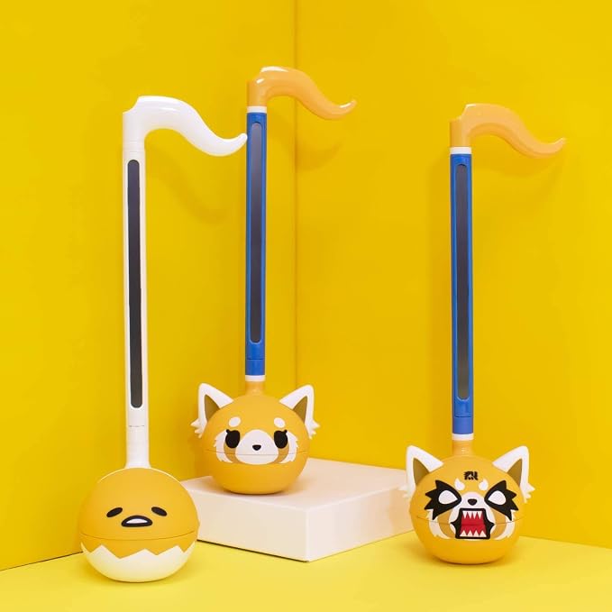Otamatone Sanrio Special Edition (2 Pc. Set - Aggretsuko Rage + Gudetama) - Fun Electronic Musical Toy Instrument by Maywa Denki (Official Licensed) [Includes Song Sheet and English Instructions]