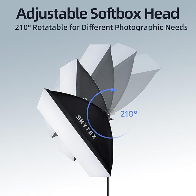Skytex Softbox Lighting Kit 1Pack 20x28in Soft Box | 85W 2700-6400K E27 LED Bulb Continuous Photography Lighting, Photo Studio Lights Equipment for Camera Shooting, Video Recording