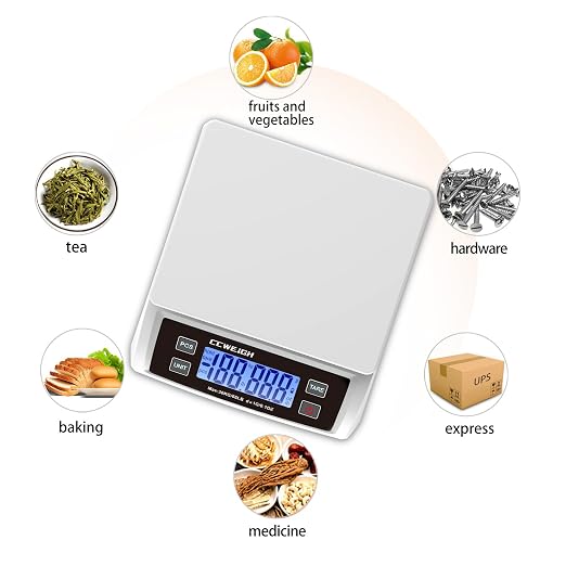Digital Kitchen Scale 30KG/66LB, Stainless Bread Scale with LCD Display, Multi Unit Conversion for Baking、Supermarket＆ Express Delivery, Counting Scale (White)