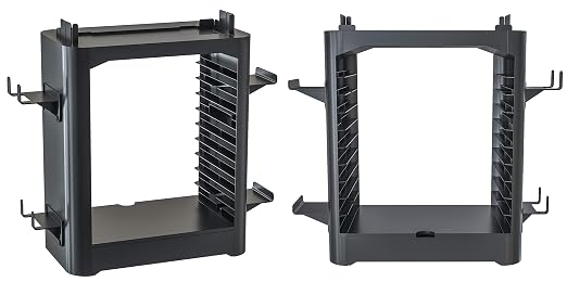Skywin NS Compatible Nintendo Switch Games Holder, Nintendo Switch Stand, Game Disk Rack, Controller Organizer, Switch Holder Stand for Gamers, Nintendo Switch Accessories (Black)