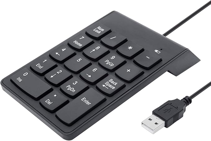 Kadaon Numeric Keypad,USB Keypad, USB 18 Key Number Numeric Keypad Keyboard for Laptop/Notebook PC Computer