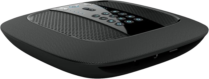 WELLUR - Stereo Sound White Noise and Natural Sound Sleep Machine with Relaxing Spa Music. Dual Build in Speakers & 3.5mm Headphone Jack, with Timer Option and USB 2.1A Port. Adapter Included (Black)