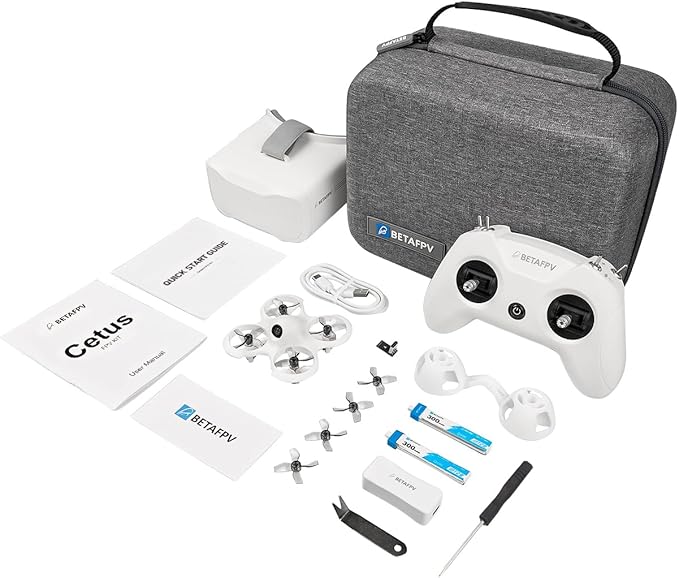 BETAFPV Cetus FPV Kit RTF for Brushed Racing Drone with LiteRadio 2 SE Transmitter VR02 FPV Goggles, Fly FPV Drone Kit for Beginners to Fly Faster Further