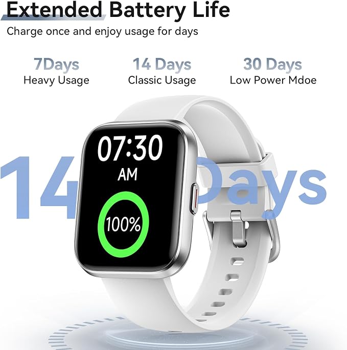 Hingso Smart Watch for Android Phones/iPhones, 1.85" HD Smart Watches for Women Men with Heart Rate/SpO2/Sleep Monitor, 3ATM Waterproof Fitness Tracker Watch with 120 Sport Modes, Health Tracker