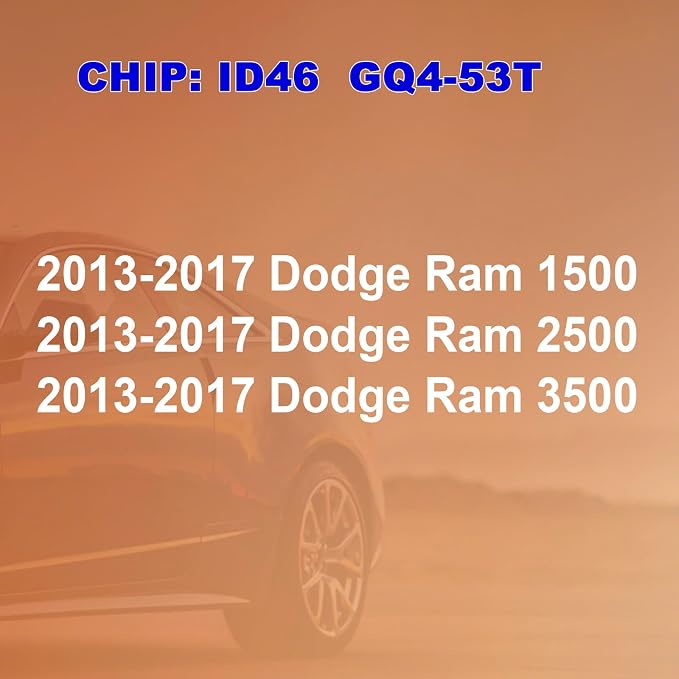 DIY Key Fob FOBIK Replacement Kit for 2013 2014 2015 2016 2017 Ram 1500 2013-2017 Ram trucks 2500 3500 Keyless Entry Key with Easy OBD Tool，2Pcs