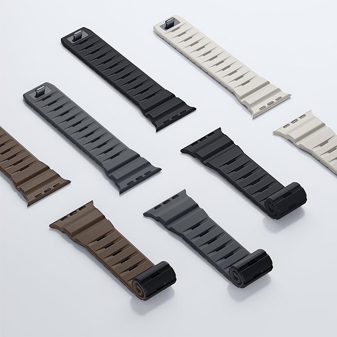 Bandletic Magnetic Watch band Compatible with Apple Watch Bands - Magnet Bands 49mm 46mm 45mm 44mm 42mm Men Women, Rugged Silicone Strap for iWatch Series 11/10/9/8/7/SE3/SE2/SE/6/5/4/3/2/1