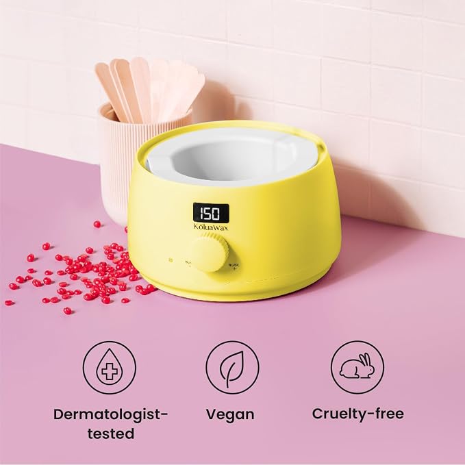 KoluaWax Premium Waxing Kit for Women - Beginner Friendly - Complete Wax Kit that includes 14oz of Wax Beads, Applicator, Pre and Post Care, Suitable for Sensitive Skin (Sun)